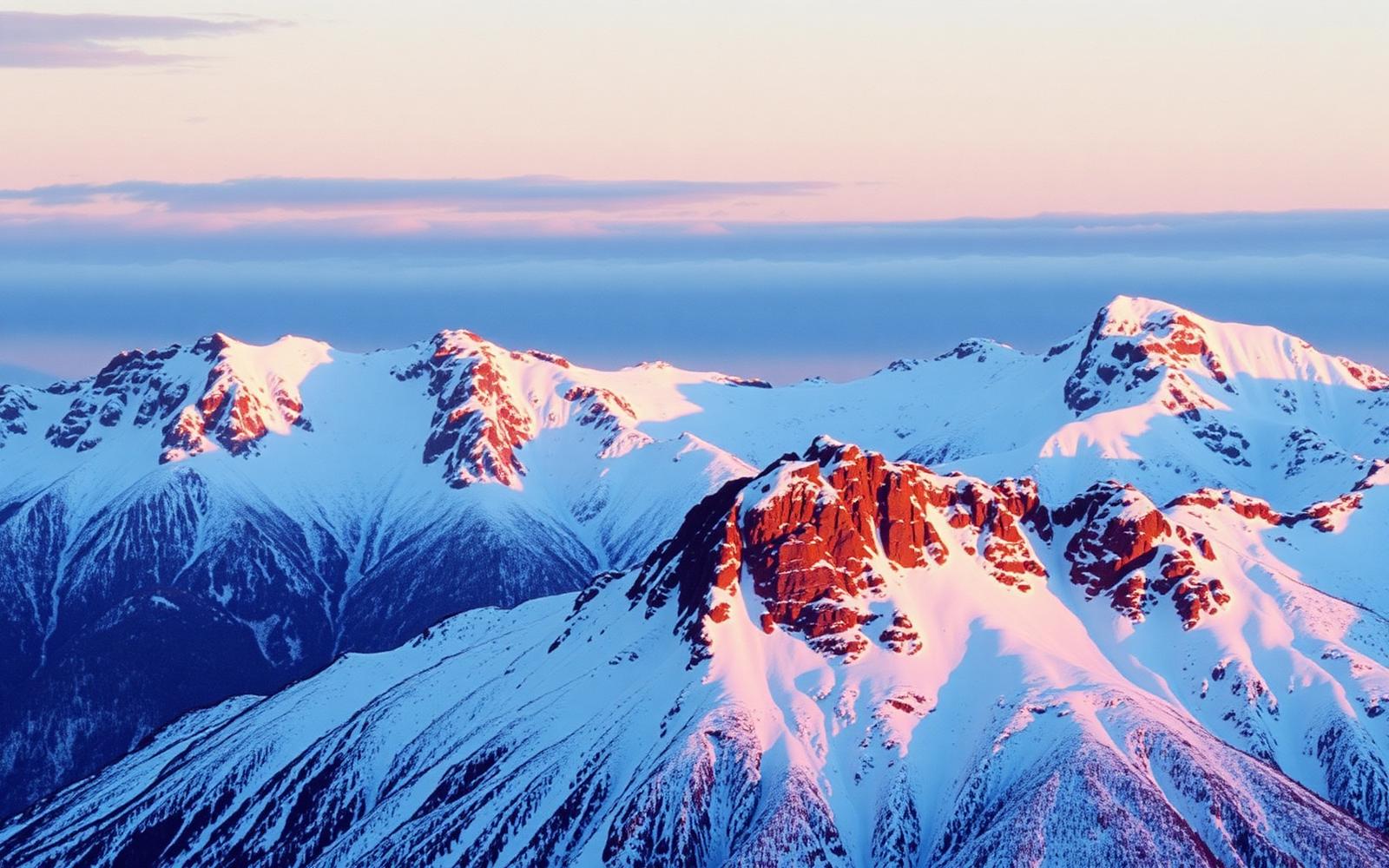 Chugach range at first light