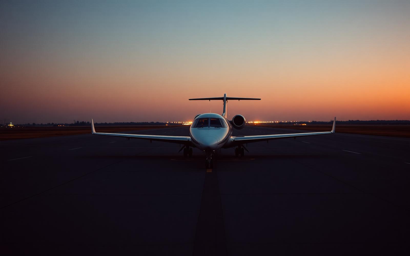 Tarmac at dusk
